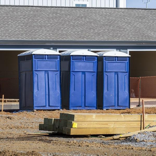 Heavy-duty construction site porta potty in Lake Elsinore, California
